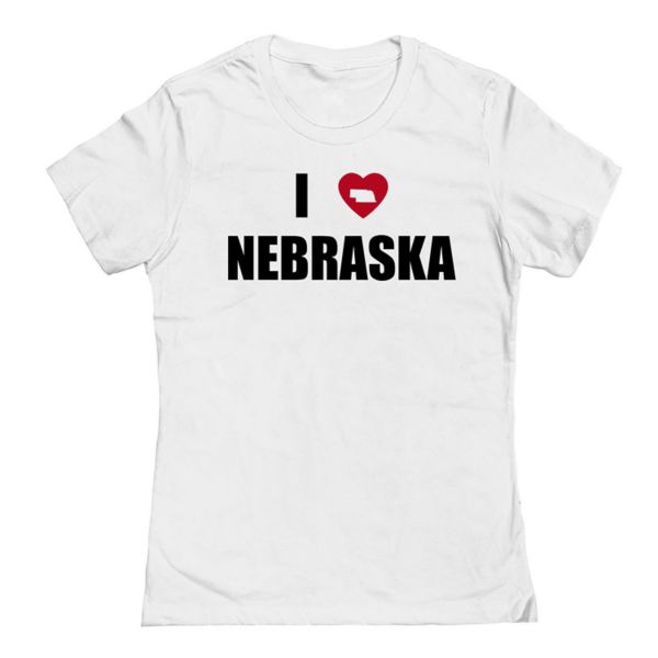 

Футболка Junior'S i Heart Nebraska с рисунком Unbranded, белый