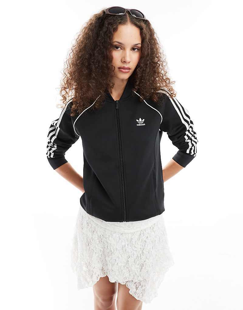 

Черная куртка с тремя полосками adidas Originals classic