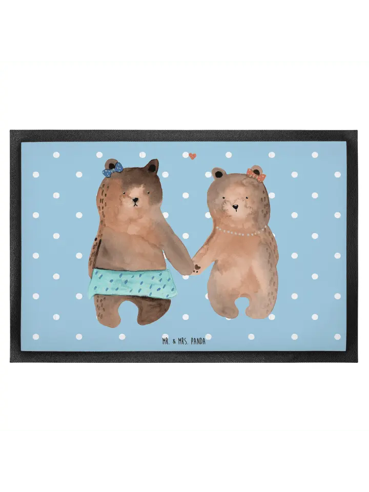 

Коврик для ног Mr. & Mrs. Panda, цвет blau pastell