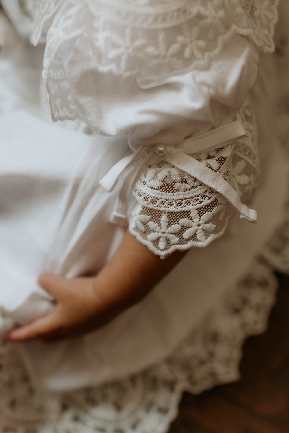 Льняное платье Katherine с вышивкой Petite Maison Kids, белый — фото 3