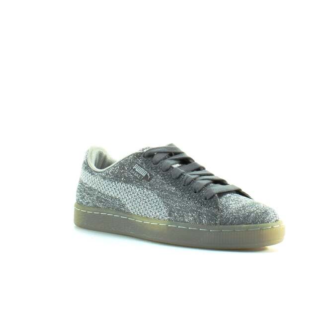 Мужские кроссовки Korbknit из металлизированного текстиля со шнуровкой 363087 01 Puma, серебряный — фото 2