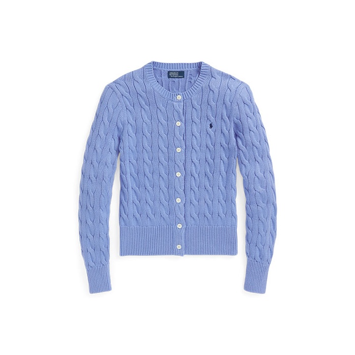 

Пони вышитый вязаный кардиган Polo Ralph Lauren, синий