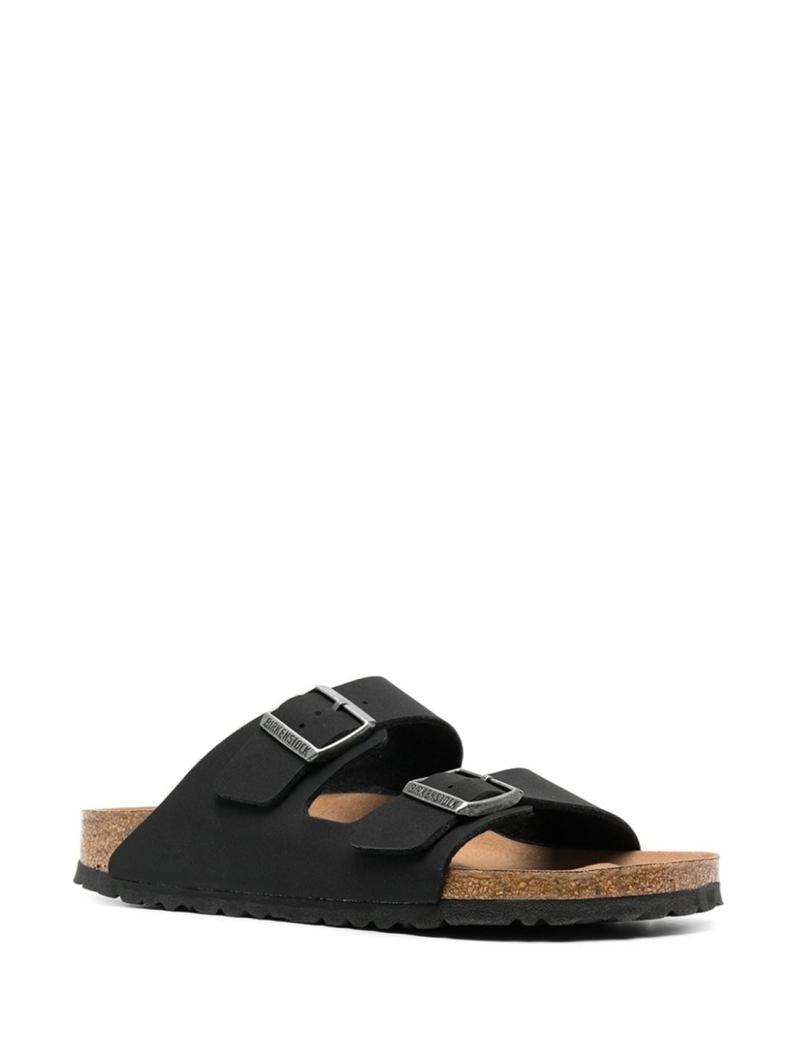 Сандалии Birkenstock Arizona Vegan Birko-Flor Nubuck узкие, черный — фото 2