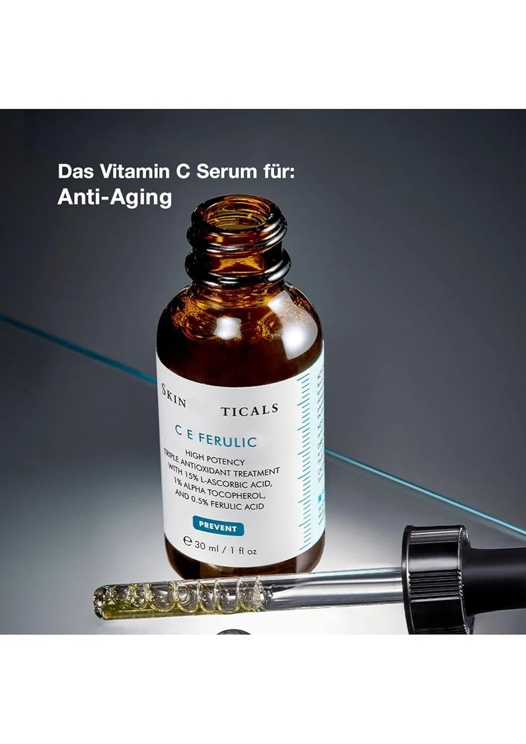 Сыворотка для лица тройная антиоксидантная «C E Ferulic» от Skinticals, 30 мл Natur Pur Lieferalles E.C. — фото 4