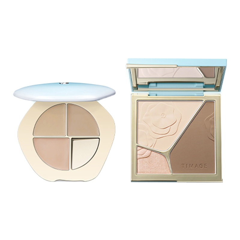 

Палетка хайлайтера и консилера для контуринга, набор для макияжа, легко растушевывается, выравнивает тон кожи, 5г+17г TIMAGE