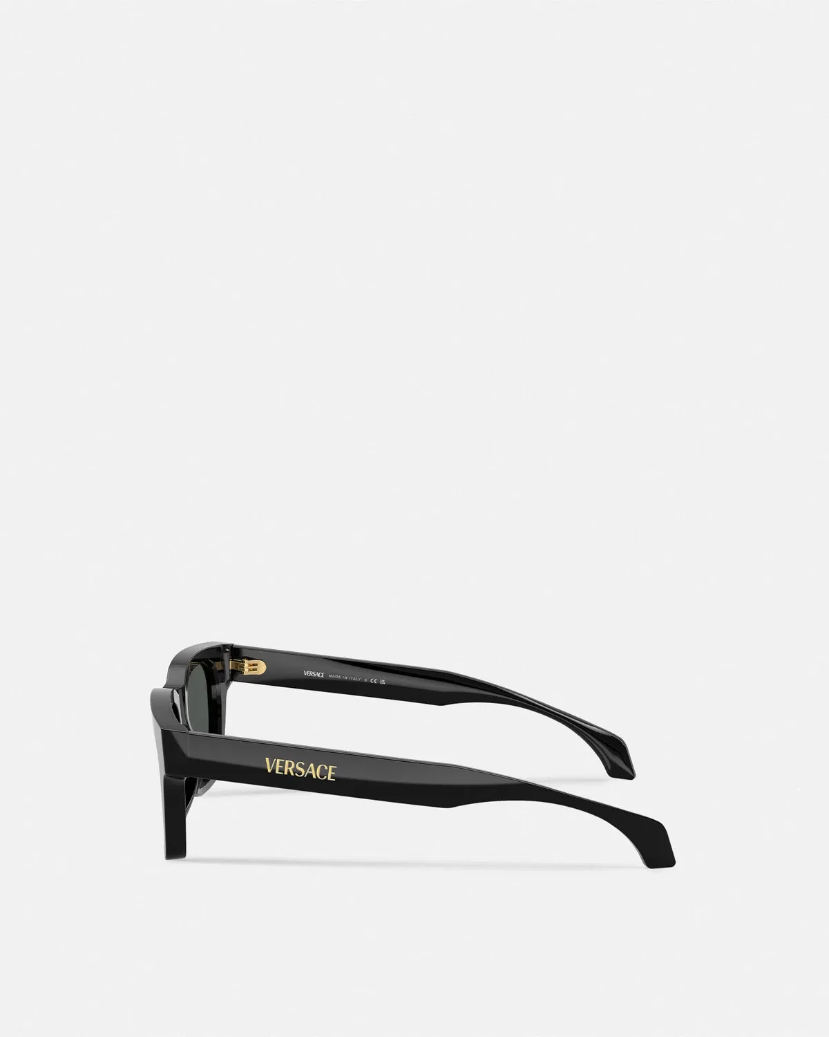 Квадратные солнцезащитные очки Signature VERSACE, черный — фото 3