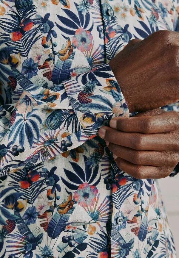 Рубашка Next, Navy Blue Multi Colour Texta Hawaiian Print — фото 3