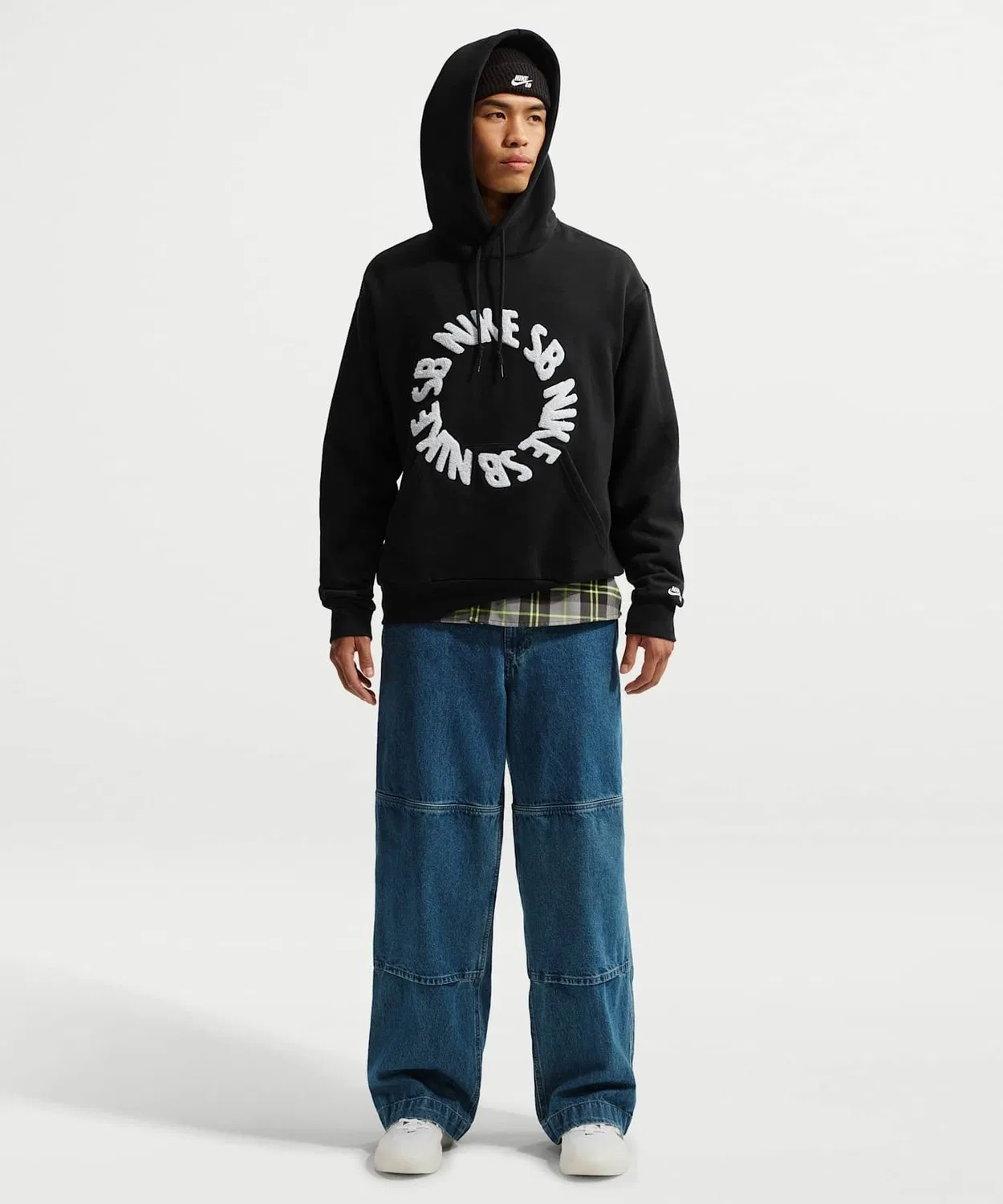 Толстовка Nike SB Fleece Pullover Hoodie, чёрная — фото 4