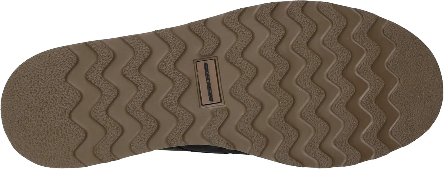 Мужские кожаные мокасины Skechers John Deere Brockman с эластичной застежкой, черный — фото 4
