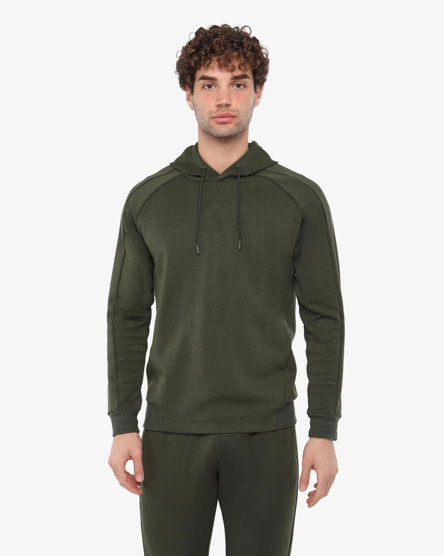 

JAKED Темно-зеленая синтетическая фитнес-толстовка для мужчин