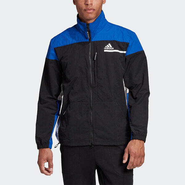 Куртка adidas ZNE TTOP WVN Colorblock Stand Collar Sports Jacket Black, черный — фото 3