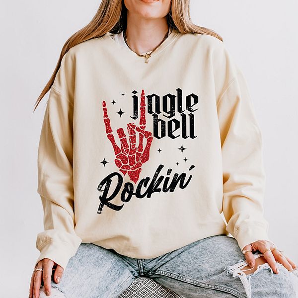 

Джемпер женский Jingle bell rockin' skeleton glitter Simply Sage Market, Ivory