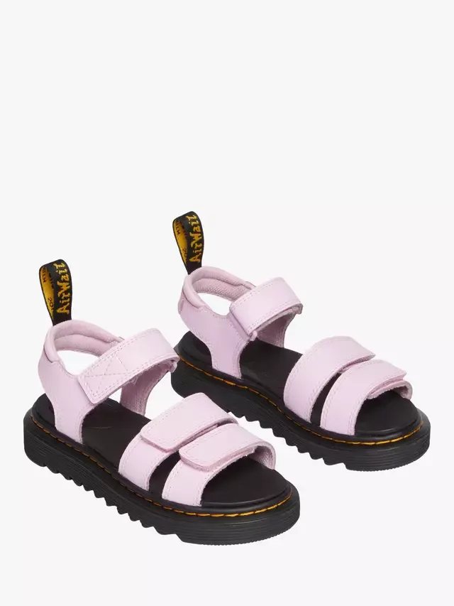 Детские кожаные сандалии Klaire с открытым носком, розовые Dr. Martens — фото 3