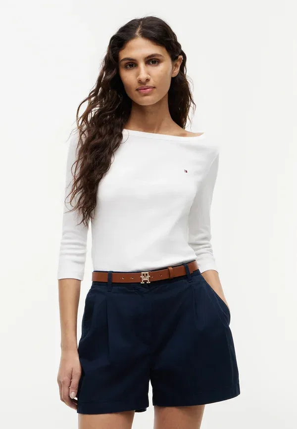 Топ с длинным рукавом и лодочкой Tommy Hilfiger, цвет экрю