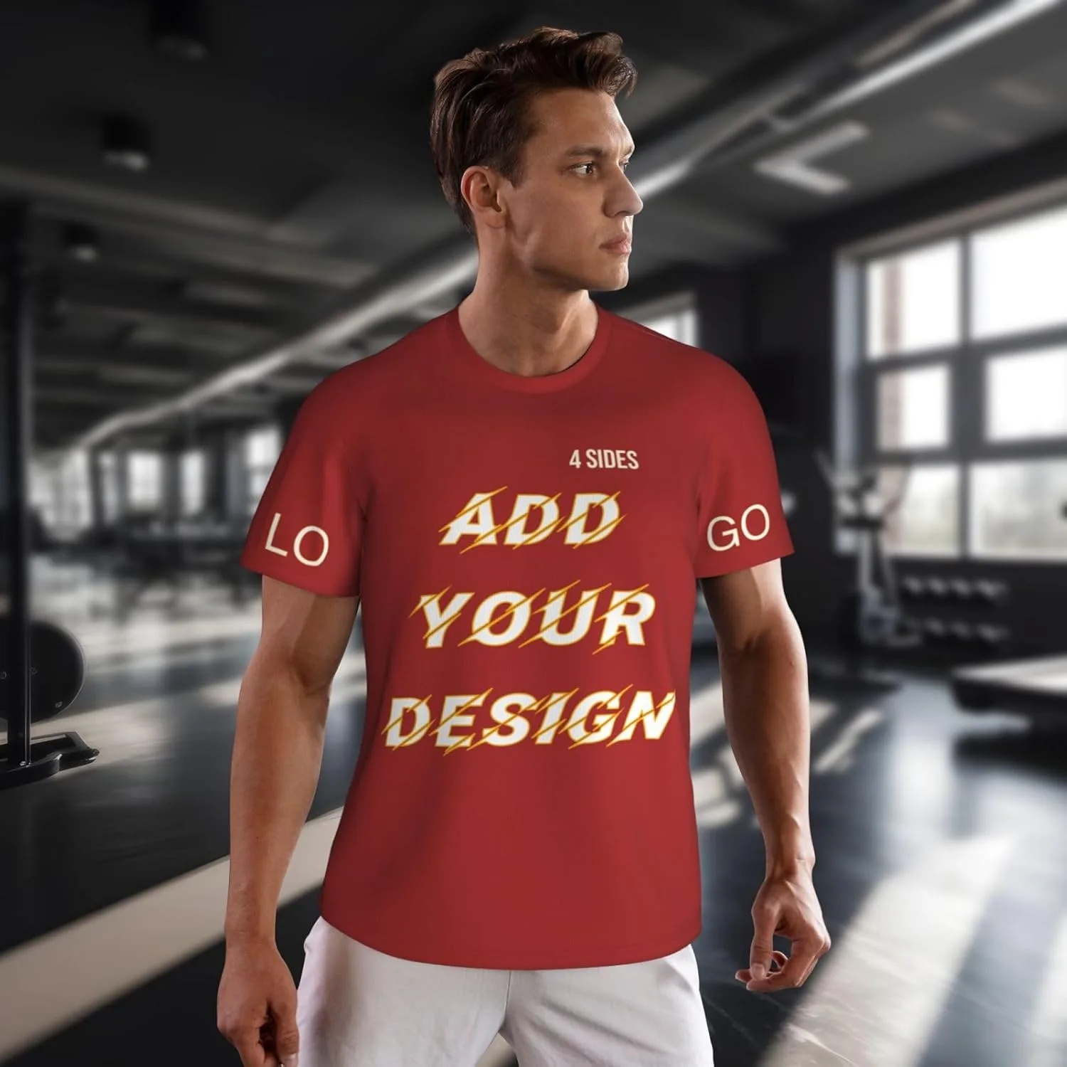 Футболка мужская Custom T Shirts с принтом на 4 сторонах — фото 2
