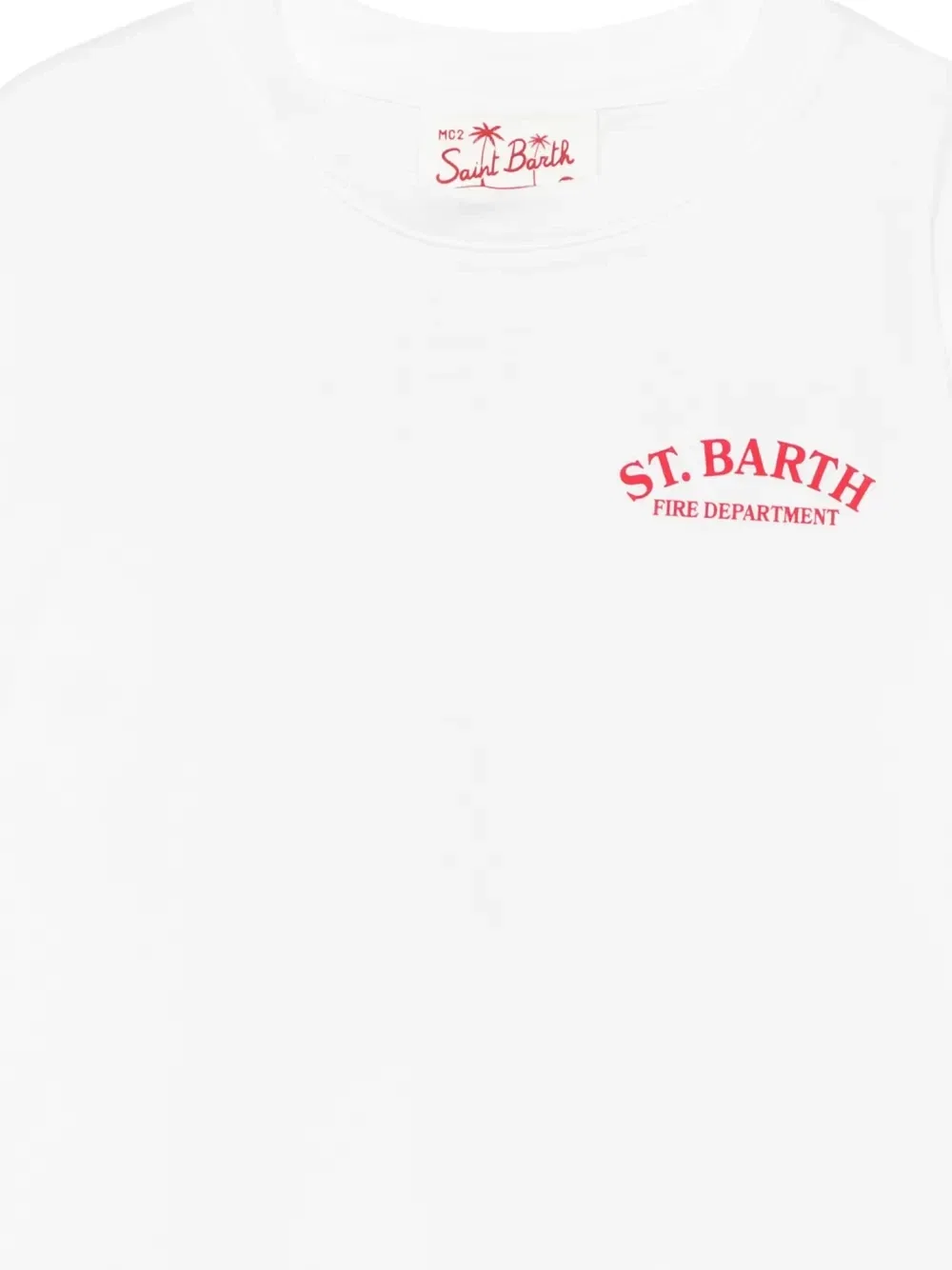 Футболка Portland с короткими рукавами и логотипом MC2 Saint Barth Kids, белый — фото 3