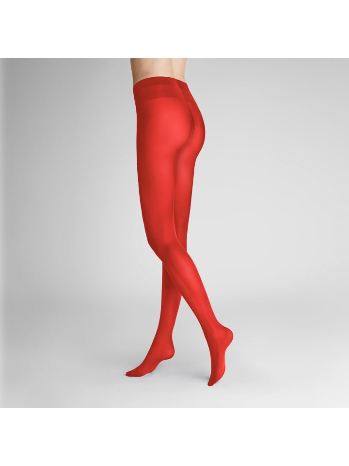 

Hudson Полупрозрачные матовые колготки Micro 50 ярко-красного цвета