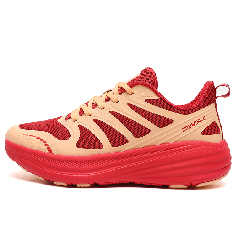 

DRYWORLD Амортизирующие нескользящие дышащие низкие кроссовки унисекс Flamingo Red, цвет Flamingo Red