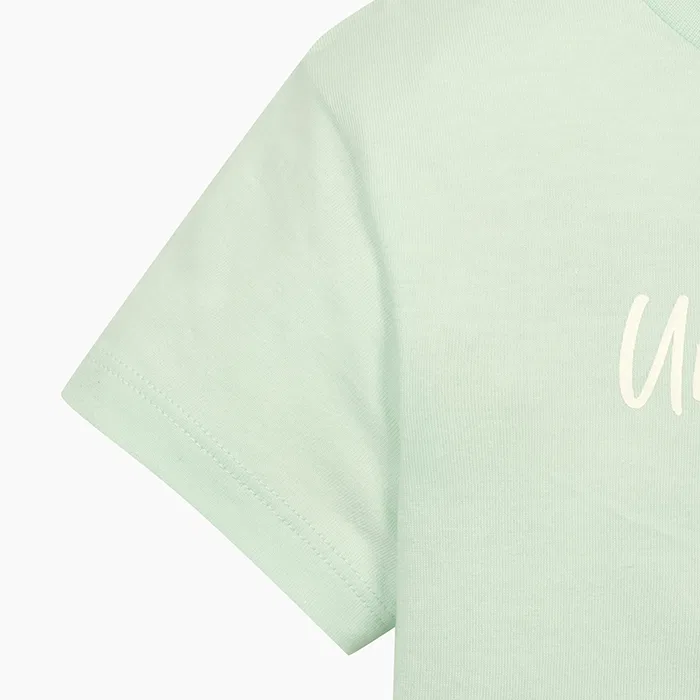 Детская мятная футболка с блестящим акцентом от Benetton Kids — фото 4