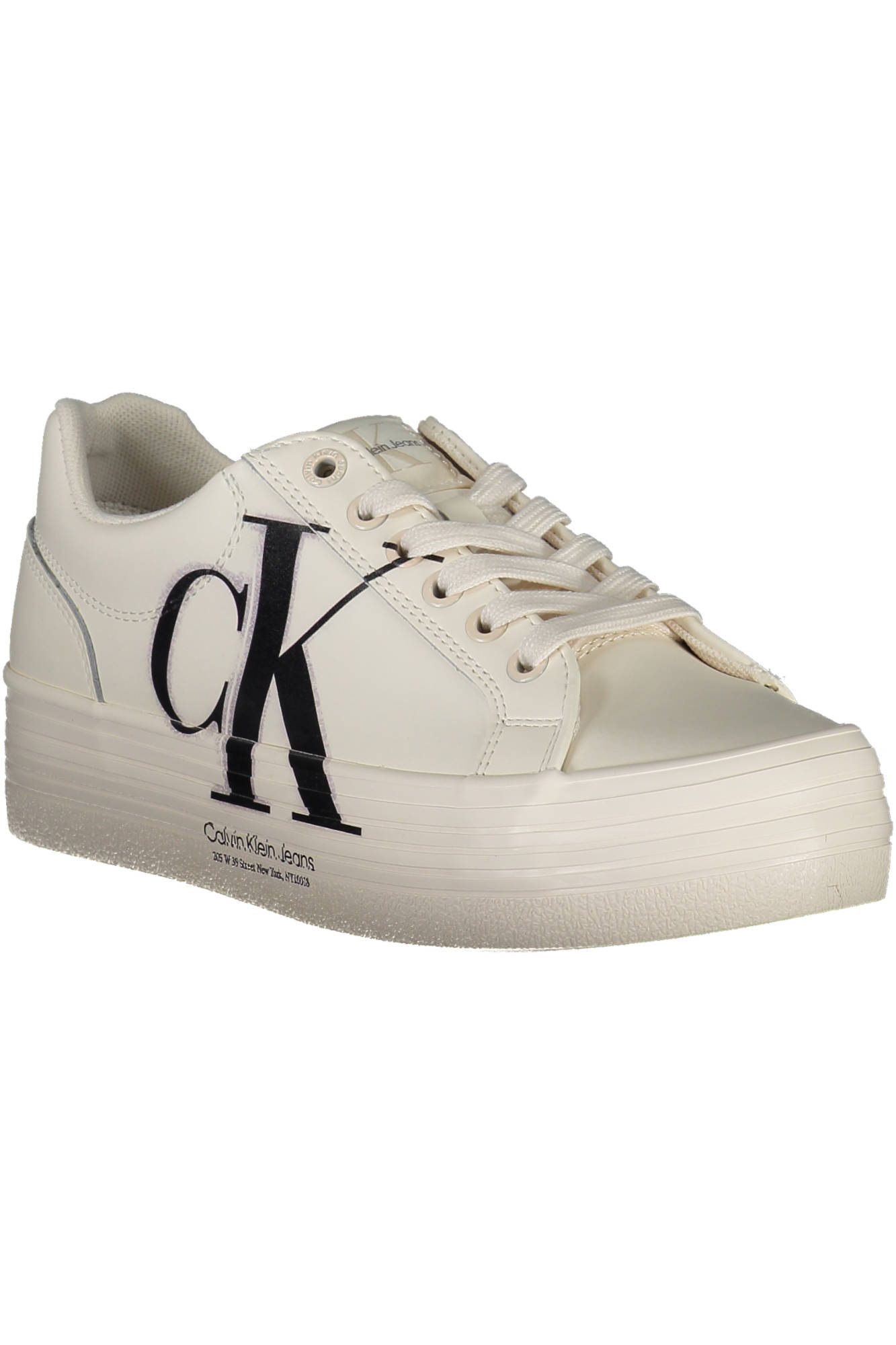 Кроссовки спортивные женские Calvin Klein с логотипом, белый / черный — фото 2