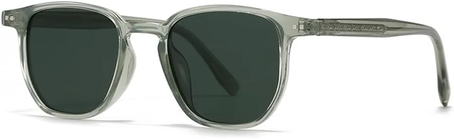 

Мужские солнцезащитные очки, модные солнцезащитные очки UV400 в стиле ретро с заклепками. Женские солнцезащитные очки серого цвета KTUCN, C4 Transparent Green