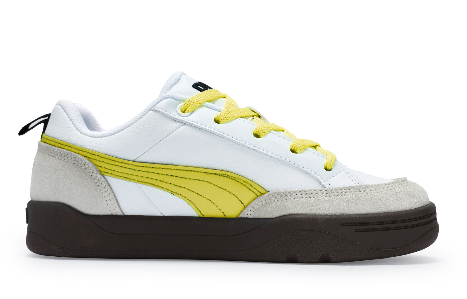 Кроссовки Puma Park Lifestyle Skateboarding Shoes Unisex Low-top Grey/yellow/white, белый/серый/желтый — фото 2