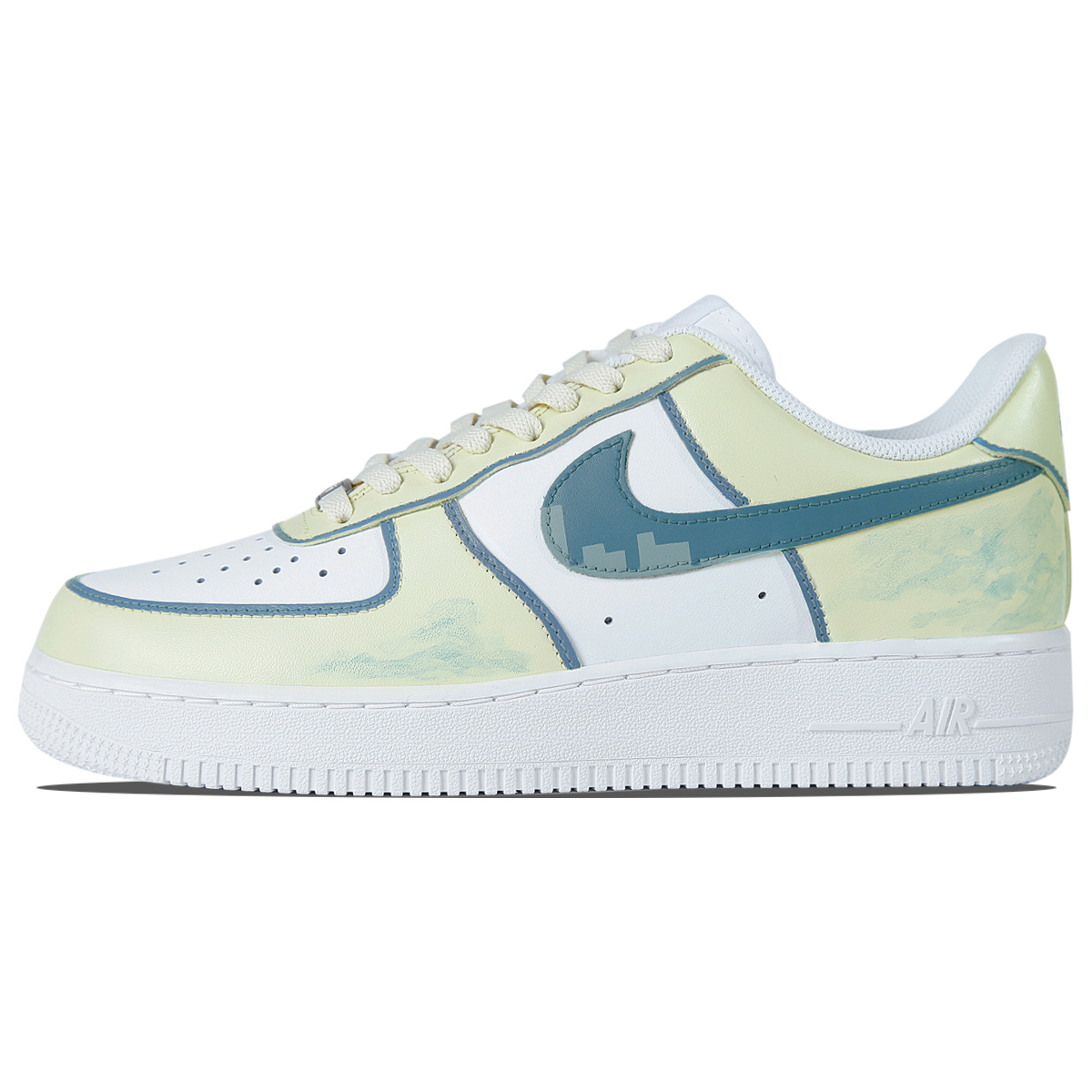 

Мужские кроссовки для скейтбординга Nike Air Force 1, Black/Gris Blue