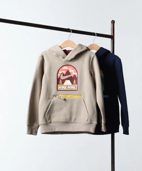 Детская флисовая кофта с капюшоном Nike B NSW Great Outdoors Fleece PO, цвет хаки