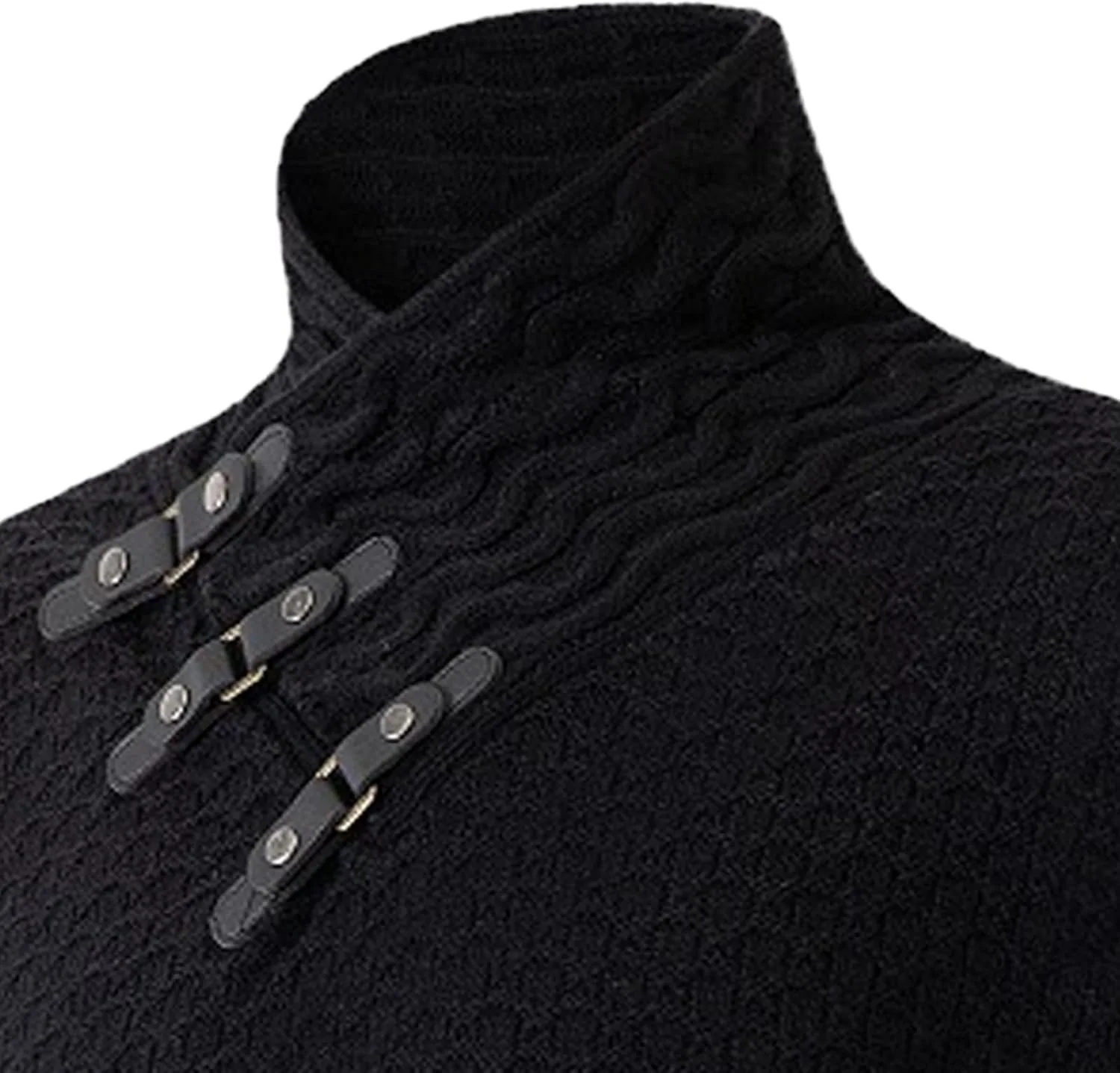 Мужской свитер Slim Fit с воротником шаль и длинными рукавами — фото 4