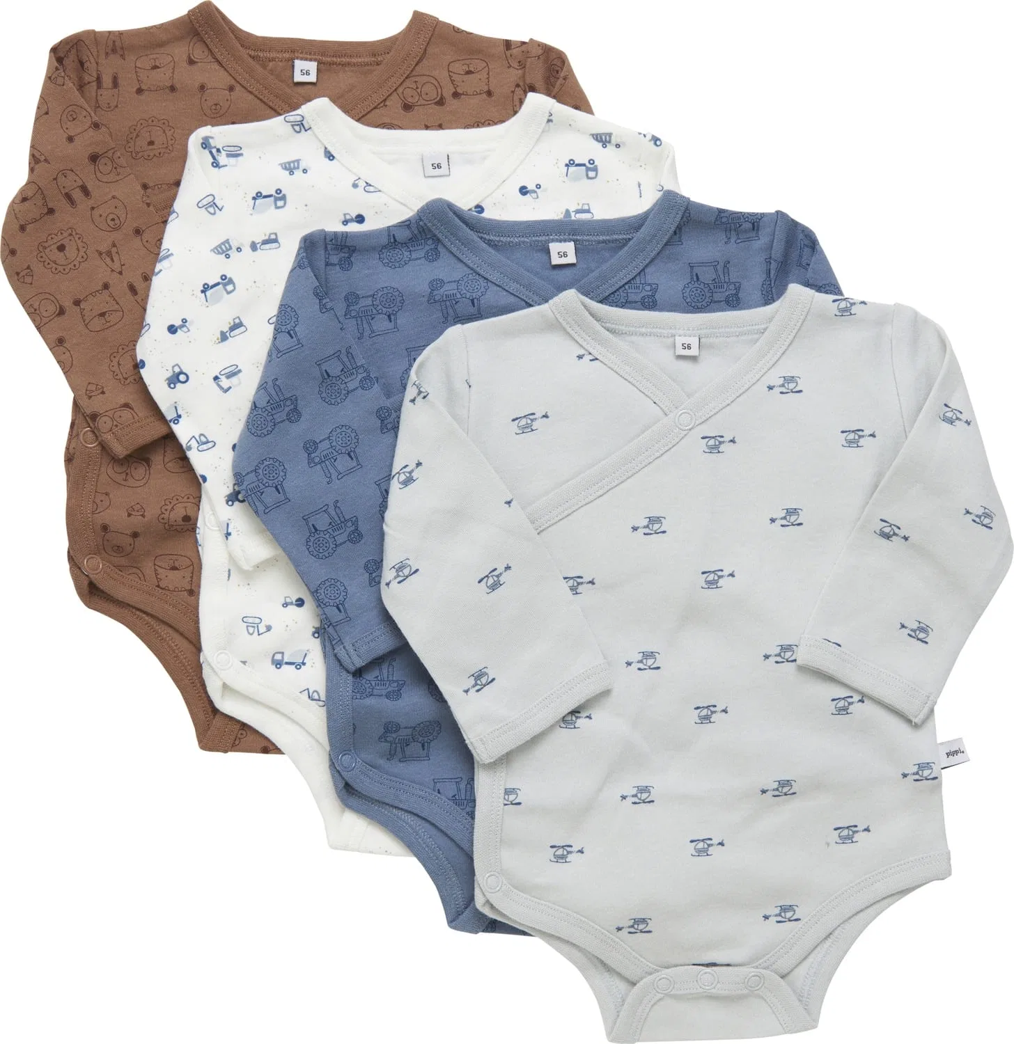 Боди детское с принтом, Pippi Babywear, мультиколор