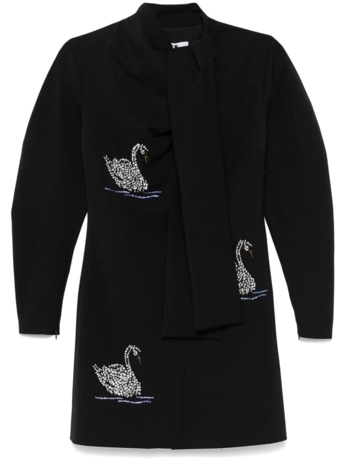 

Мини-платье с мотивом лебедя от MSGM, черный
