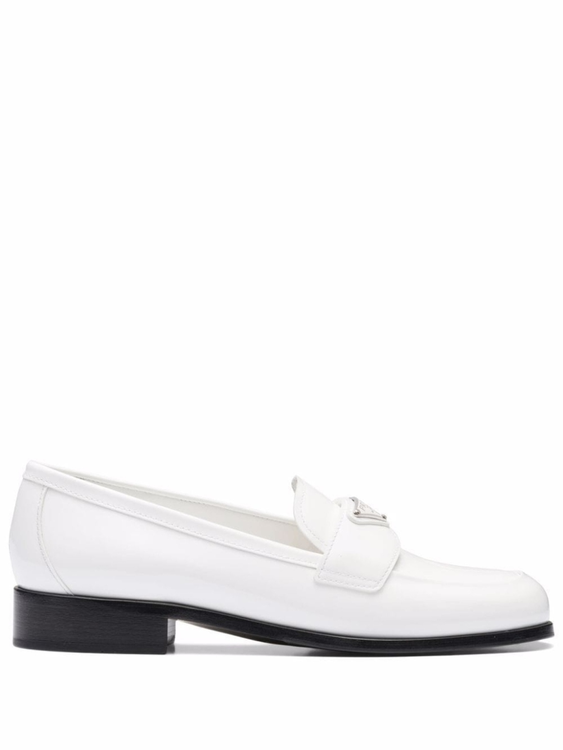 Prada лоферы с логотипом, белый