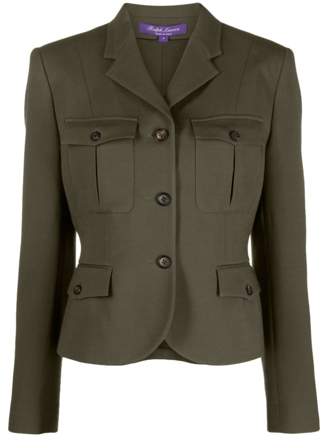 

Ralph Lauren Collection жакет Kamille из смеси шерсти и шелка, зеленый