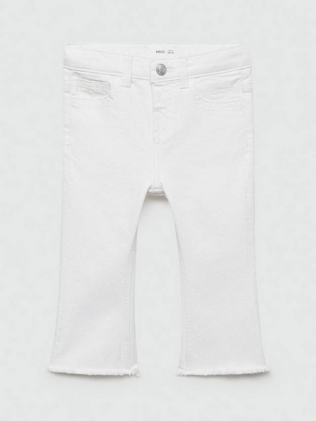 

Детские расклешенные джинсы Mango, белый