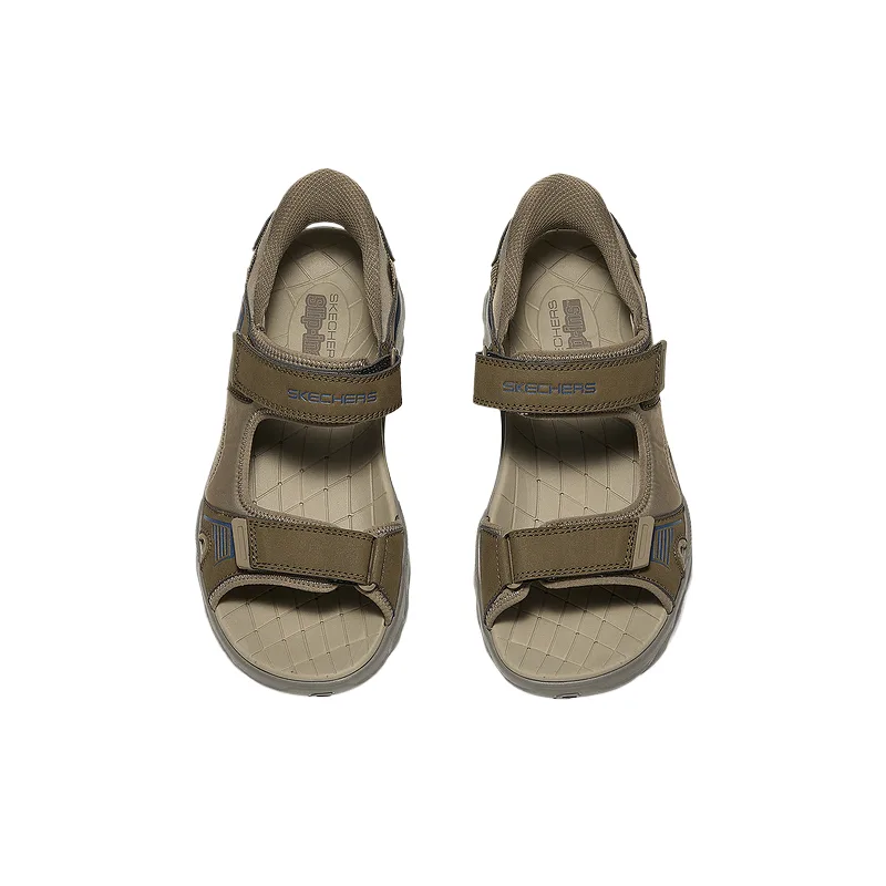 Мужские пляжные сандалии с круглым носком Skechers, Brown/Taupe BRTP — фото 4