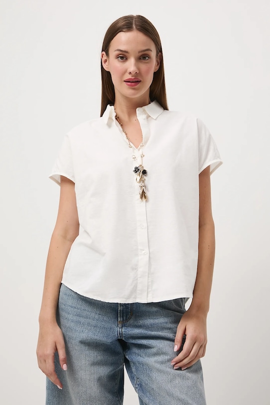 

Рубашка с добавлением льна Medicine, бежевый