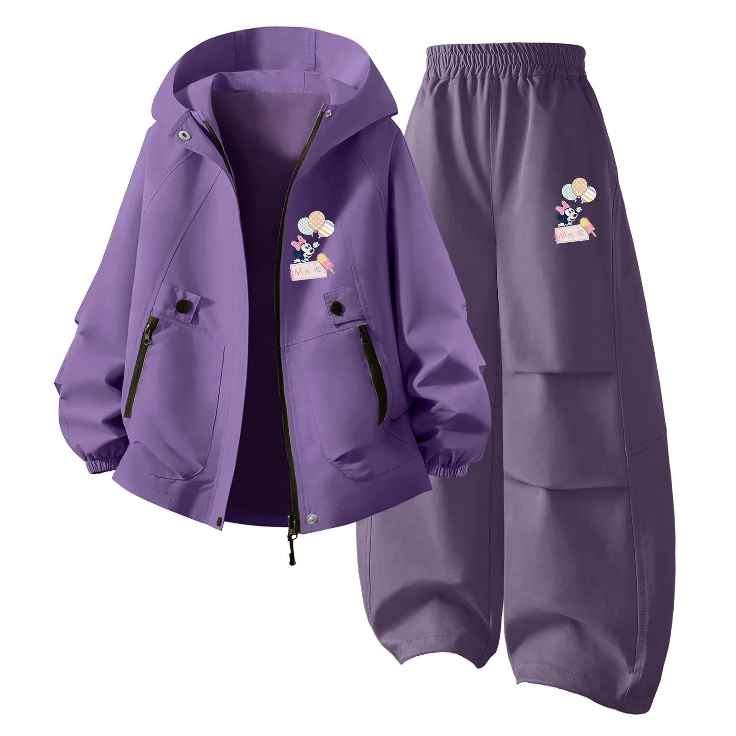 Детский комплект спортивной одежды с капюшоном Silicone Balloons K Starry Night Purple+Silicone Balloons K Van Gogh Purple Disney, Silicone Balloons K Starry Night Purple+Silicone Balloons K Van Gogh Purple