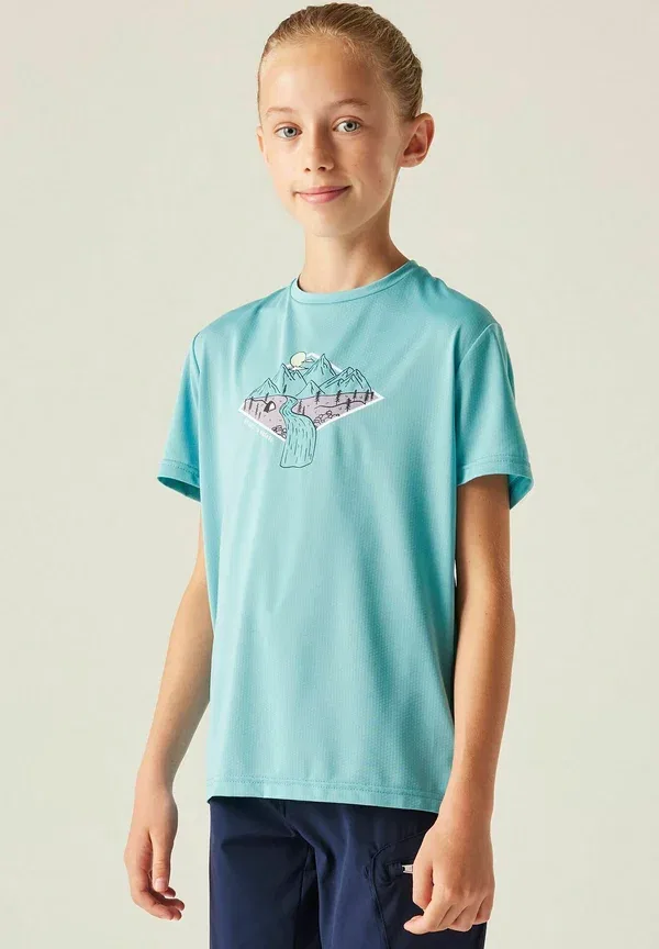 Футболка с принтом Amusing lightweight short sleeved graphic t-shirt unisex, Regatta, Nordic Blue, синий