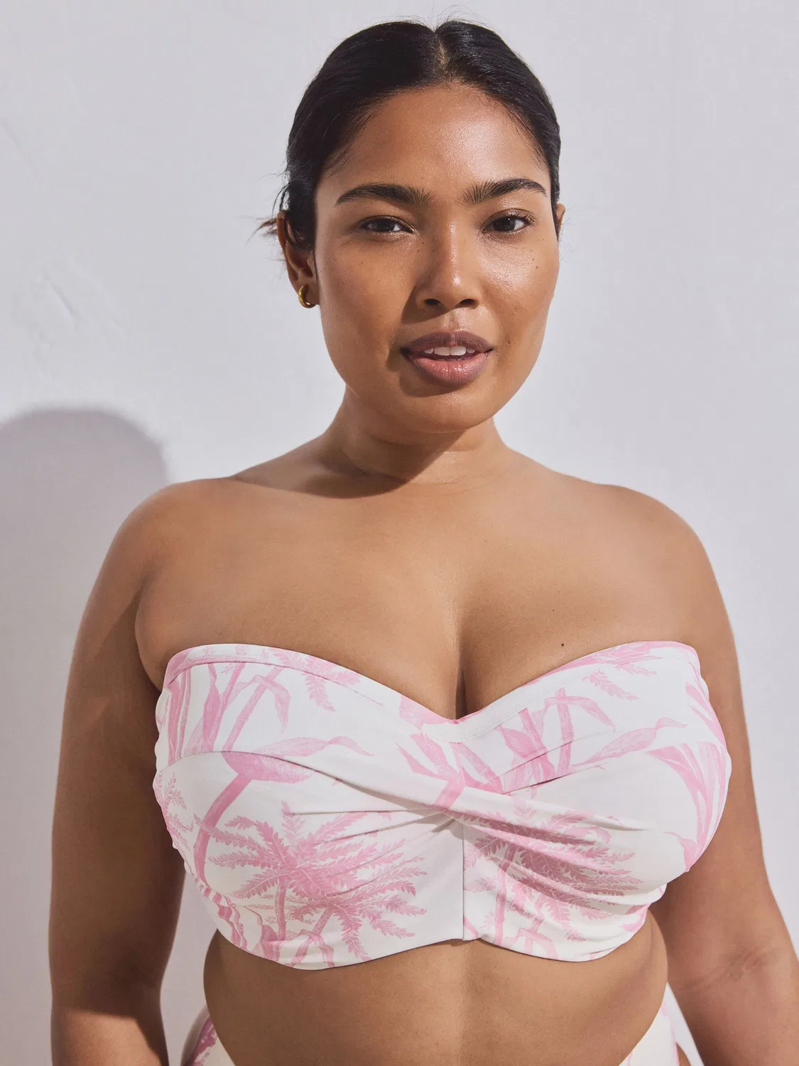Next Розовый/кремовый бикини-топ с завязками F-K Twist Bandeau