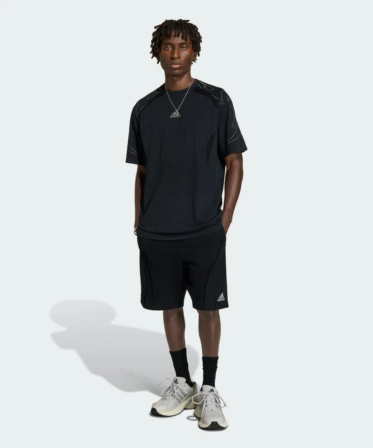 Мужская футболка с графическим принтом Adilenium Team Geist Adidas, Black — фото 3