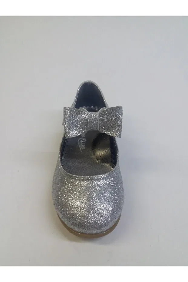 Детские балетки для девочек с ортопедической стелькой Rose Club Kids, Silver Lurex — фото 2