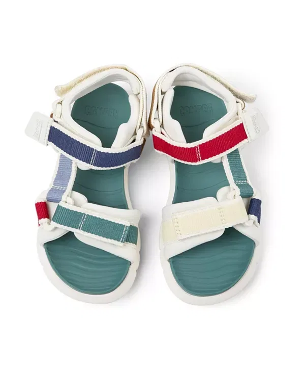 Сандалии детские Camper Oruga Mismatched Textile Sandals, текстильные, мультиколор — фото 3