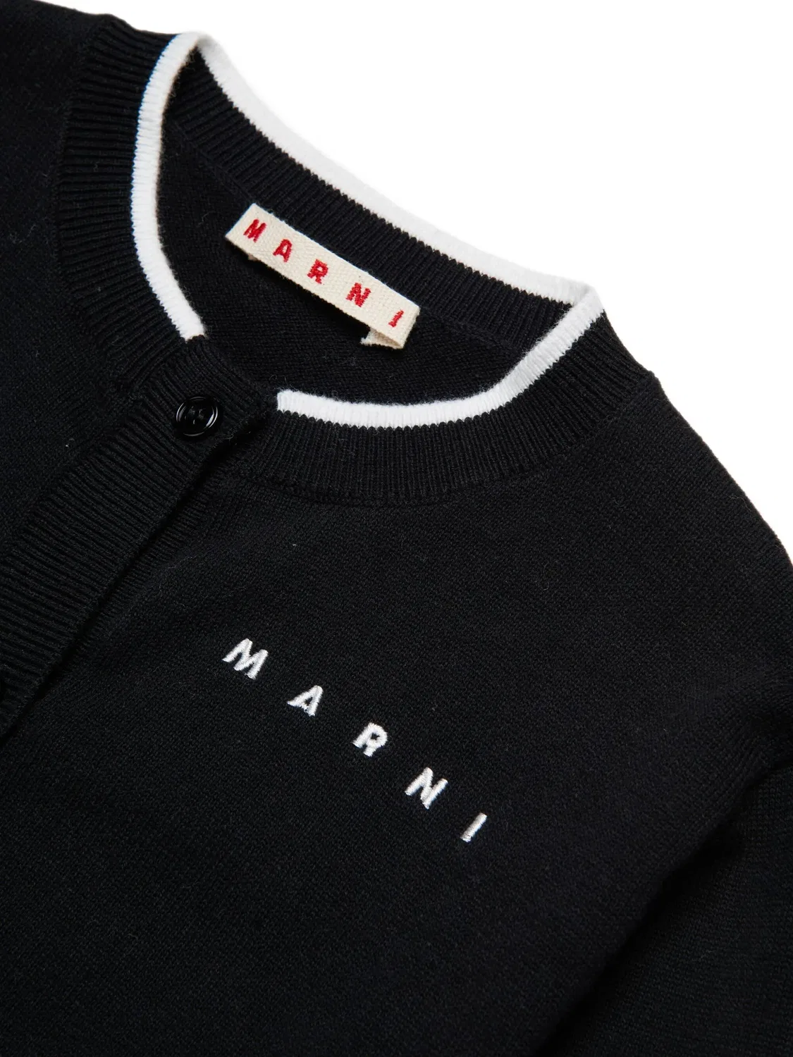 Кардиган с пуговицами и логотипом Marni, черный — фото 4