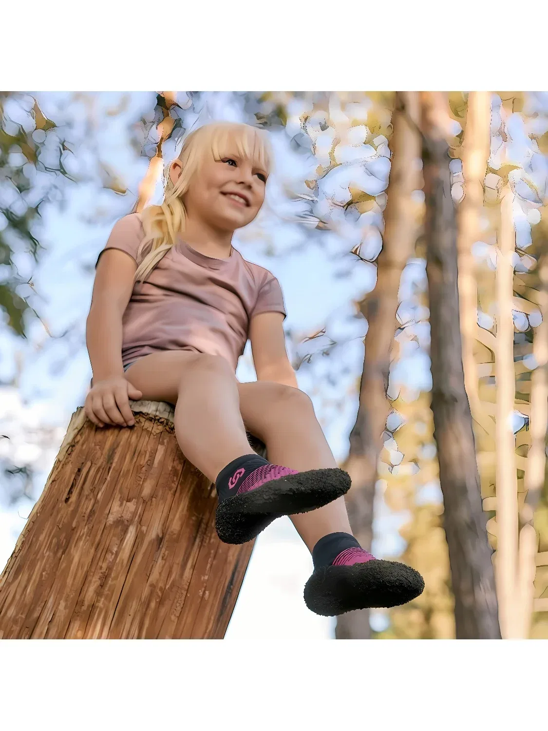 Носки-обувь с принтом Kids Line 2.0 Skinners, розовый — фото 3