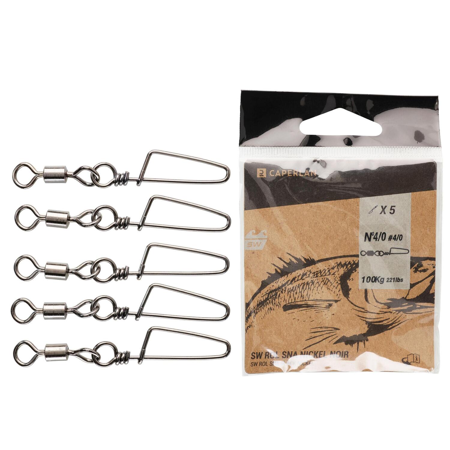 

Карабин вертлюжный Rolling Snap Black Nickel SW 5 шт. CAPERLAN