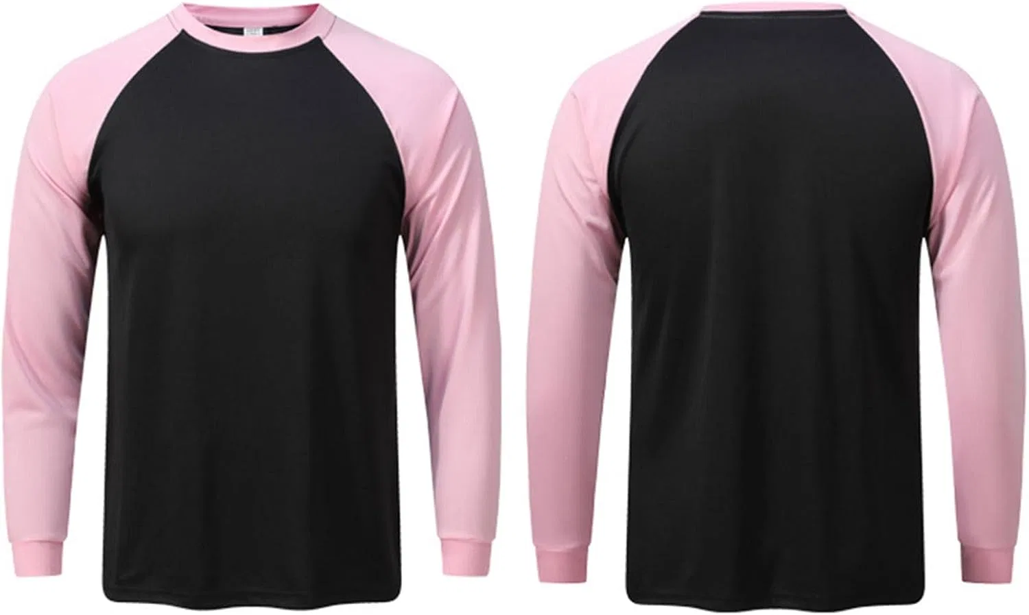 Мужская свободная футболка с длинным рукавом Crew Neck, Pink — фото 2