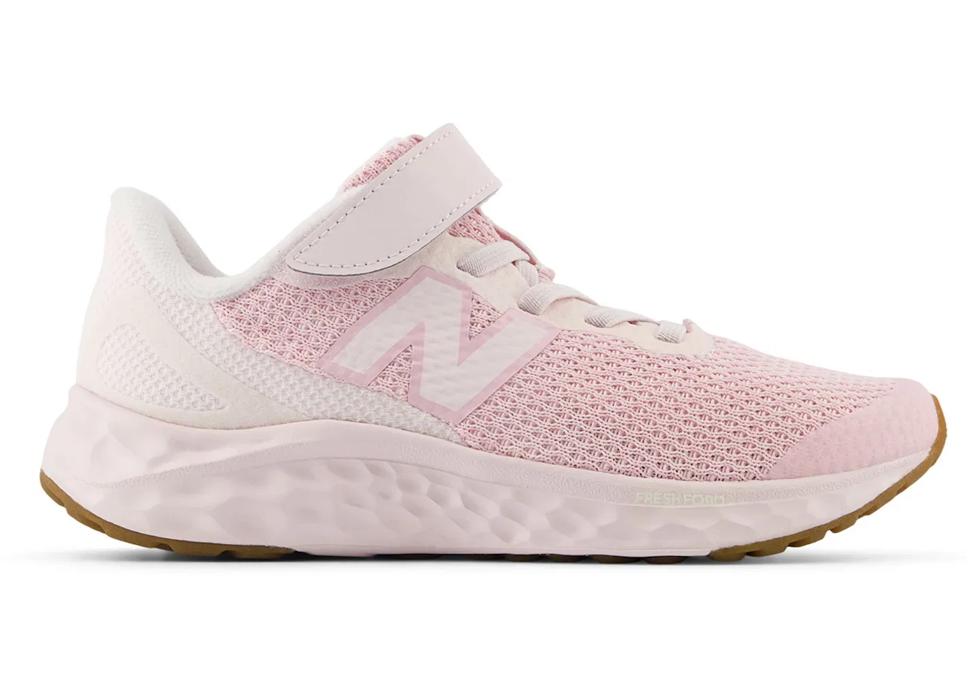 Детские кроссовки со шнуровкой New Balance Fresh Foam Arishi v4 Bungee Lace, Pink Granite/Mid Century Pink