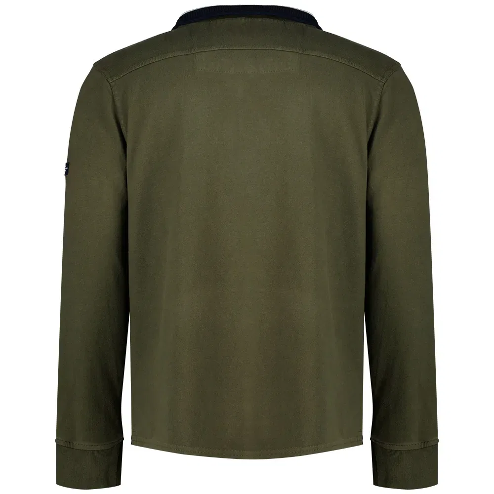 Свитшот на молнии Superdry Classics Henley Superdry, зеленый — фото 3