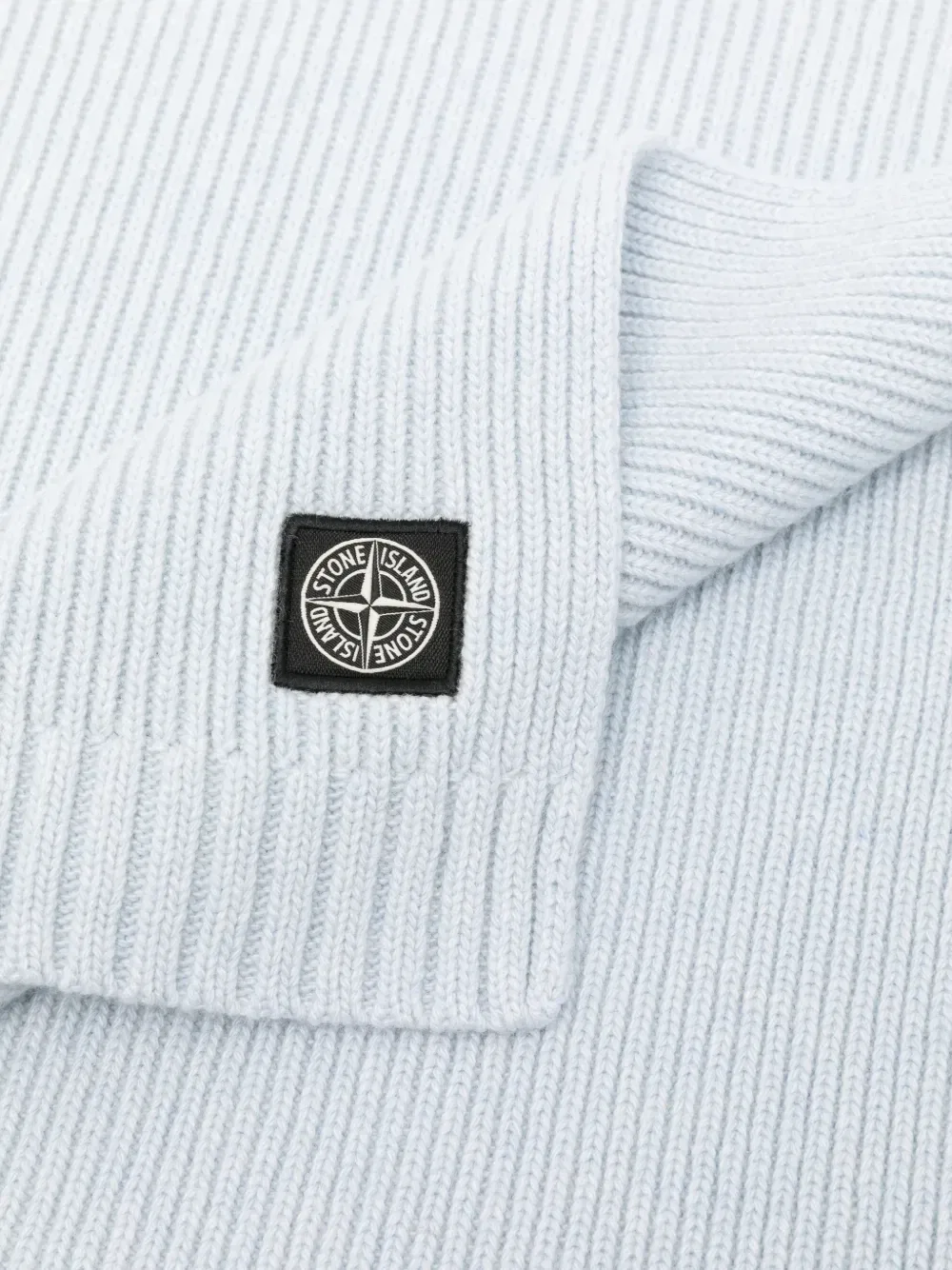 Вязаный кардиган с нашивкой-логотипом Stone Island Junior, синий — фото 2