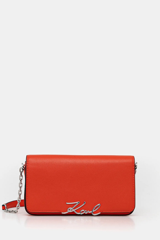 

Кожаная сумка K/SIGNATURE Karl Lagerfeld, оранжевый